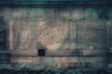 Rome Italy September 29, 2019 View of the Arch of Constantine, a massive triumphal arch built to...