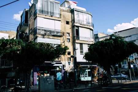 Tel Aviv Israel December 02, 2019  View of a modern building in the streets of Tel Aviv in the...