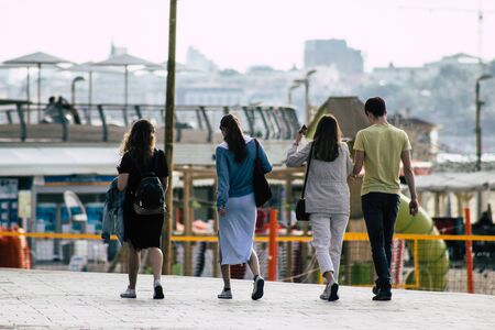 Tel Aviv Israel December 04, 2019 View of unknowns people walking in the streets of Tel Aviv in the afternoonの写真素材