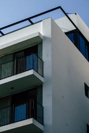 Tel Aviv Israel December 01, 2019  View of the facade of a modern building in the streets of Tel Aviv in the afternoonのeditorial素材