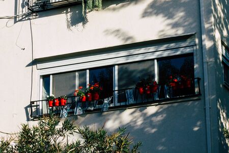 Tel Aviv Israel December 10, 2019  View of the facade of a modern building in the streets of Tel...