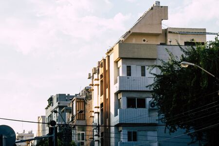 Tel Aviv Israel December 10, 2019  View of the facade of a modern building in the streets of Tel...