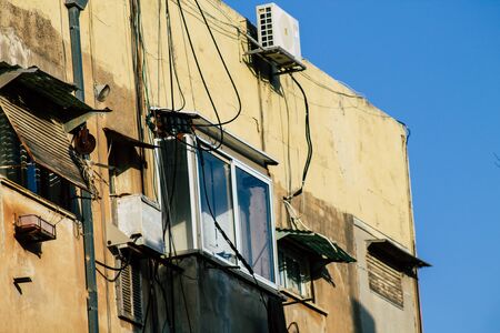 Tel Aviv Israel December 10, 2019  View of the facade of a modern building in the streets of Tel...