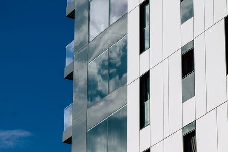 Tel Aviv Israel December 10, 2019  View of the facade of a modern building in the streets of Tel Aviv in the afternoonの写真素材
