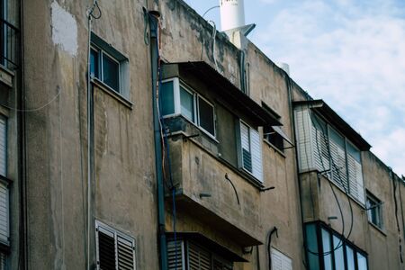 Tel Aviv Israel December 10, 2019  View of the facade of a modern building in the streets of Tel...