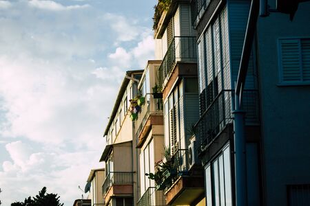 Tel Aviv Israel December 10, 2019  View of the facade of a modern building in the streets of Tel...