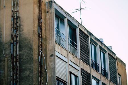 Tel Aviv Israel December 10, 2019  View of the facade of a modern building in the streets of Tel Aviv in the afternoonの写真素材