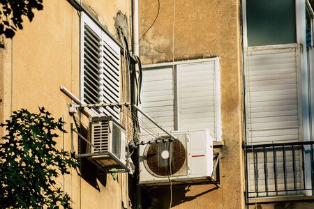 Tel Aviv Israel December 10, 2019  View of the facade of a modern building in the streets of Tel Aviv in the afternoonの写真素材