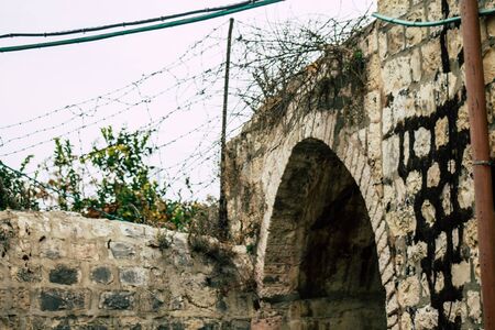 Jerusalem Israel December 11, 2019 View of the facade of building in the Old city of Jerusalem in...