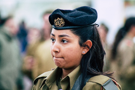 Jerusalem Israel December 11, 2019 View of Israeli soldiers standing front the Western Wall of the...