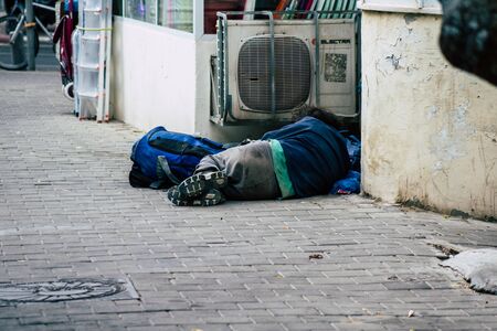 Tel Aviv Israel December 25, 2019 View of unidentified people walking in the streets of Tel Aviv in...