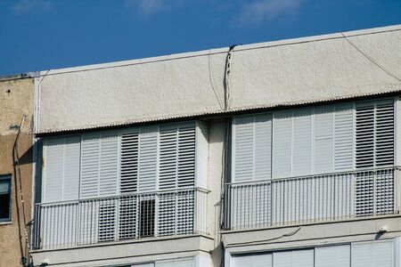 Tel Aviv Israel December 30, 2019 View of the facade of a modern building in the streets of Tel Aviv in the afternoonの写真素材