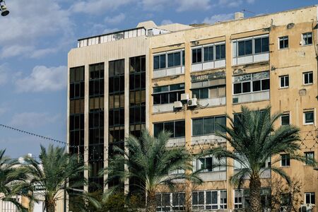 Tel Aviv Israel December 30, 2019 View of the facade of a modern building in the streets of Tel Aviv...