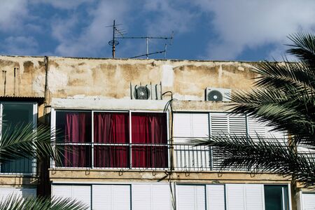 Tel Aviv Israel December 30, 2019 View of the facade of a modern building in the streets of Tel Aviv in the afternoonの写真素材