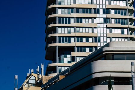 Tel Aviv Israel January 06, 2020 View of modern building in the streets of Tel Aviv in the afternoonの写真素材