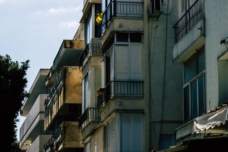 Tel Aviv Israel January 06, 2020 View of modern building in the streets of Tel Aviv in the afternoonの写真素材