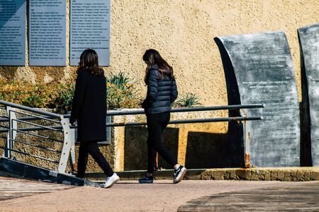 Tel Aviv Israel January 11, 2020 View of a monument commemorating the arrival of the first Jewish immigrants to the land of Israelの写真素材