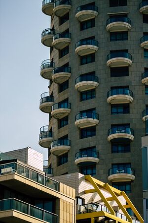 Tel Aviv Israel January 14, 2020 View of modern building in the streets of Tel Aviv in the afternoon