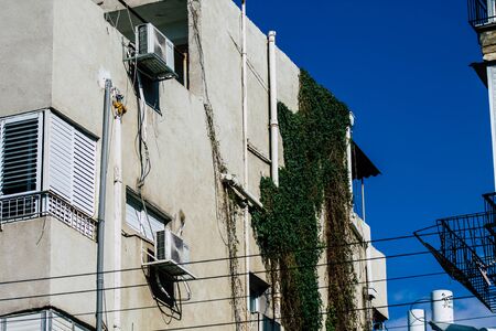 Tel Aviv Israel January 23, 2020 View of the facade of a modern building in the streets of Tel Aviv...