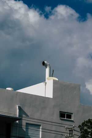 Tel Aviv Israel January 23, 2020 View of the facade of a modern building in the streets of Tel Aviv in the afternoonの写真素材