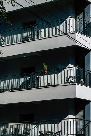 Tel Aviv Israel January 26, 2020 View of the facade of a modern building in the streets of Tel Aviv in the afternoonの写真素材