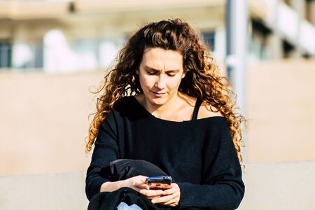 Tel Aviv Israel January 29, 2020 View of unidentified Israeli people having fun on the beach of Tel Aviv during a sunny day in winterのeditorial素材