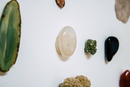 Tel Aviv Israel January 31, 2020 Closeup of semiprecious stones sold in a gemstone shop in Tel Avivの写真素材