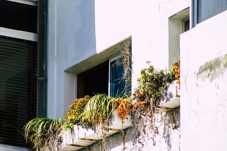 Tel Aviv Israel February 02, 2020 View of the facade of a modern building in the streets of Tel Aviv in the afternoonの写真素材