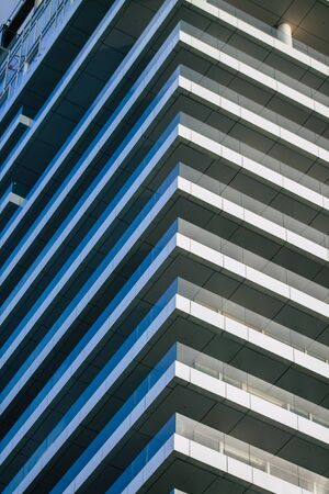 Tel Aviv Israel February 04, 2020 View of a modern building in the streets of Tel Aviv in the afternoonの写真素材