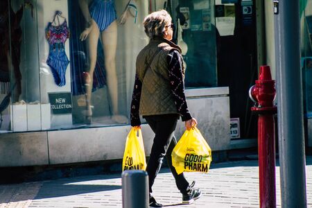 Tel Aviv Israel February 04, 2020 View of unidentified people walking in the streets of Tel Aviv in...