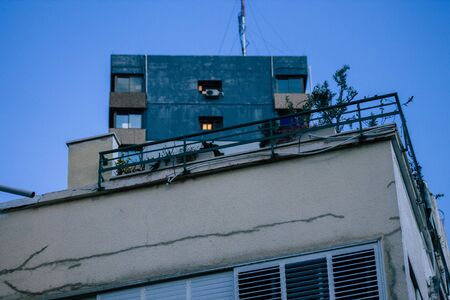 Tel Aviv Israel February 04, 2020 View of a modern building in the streets of Tel Aviv in the afternoonの写真素材