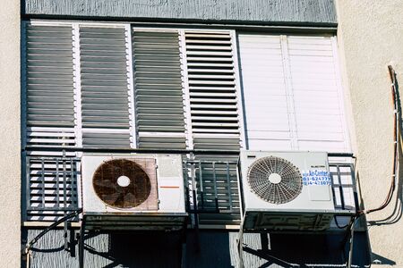 Tel Aviv Israel February 04, 2020 View of a modern building in the streets of Tel Aviv in the...