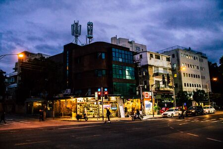 Tel Aviv Israel February 09, 2020 View of a modern building in the streets of Tel Avivの写真素材