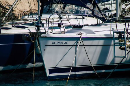 Tel Aviv Israel February 12, 2020 View of boats moored in Tel Aviv marina in winter