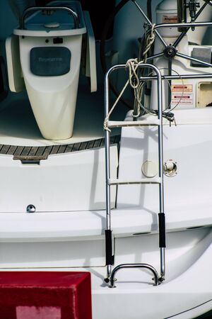 Tel Aviv Israel February 12, 2020 View of boats moored in Tel Aviv marina in winter