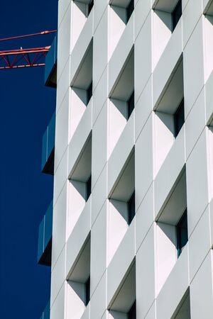 Tel Aviv Israel February 20, 2020 View of the facade of a modern buildings in the streets of Tel...