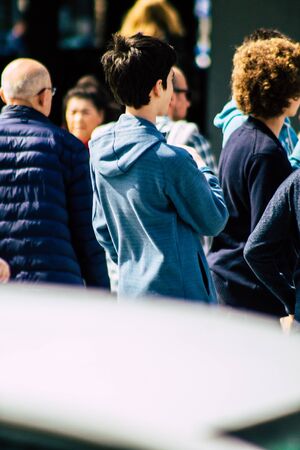 Tel Aviv Israel February 21, 2020 View of unidentified Israeli teenagers demonstrating in front of...