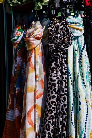 Paphos Cyprus March 03, 2020 View of decorative objects sold in a souvenir shop in Paphos in the afternoonの写真素材