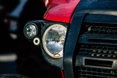 Paphos Cyprus March 09, 2020 View of a buggy parked in the streets of Paphos in the afternoonの写真素材