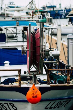Limassol Cyprus March 13, 2020 View of boats moored in the marina of Limassol in the afternoonの写真素材