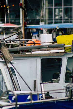 Limassol Cyprus March 13, 2020 View of boats moored in the marina of Limassol in the afternoon