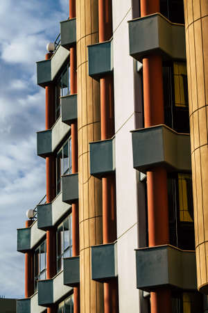 Limassol Cyprus March 13, 2020 View of a facade of a building in the streets of Limassol in the afternoonのeditorial素材