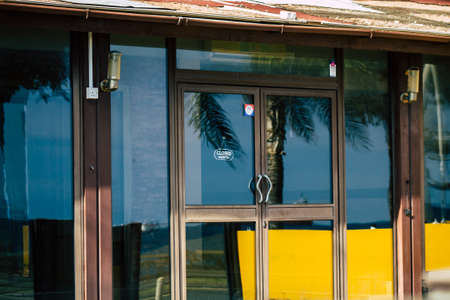 Limassol Cyprus March 16, 2020 View of some establishments closed to the public by the government...