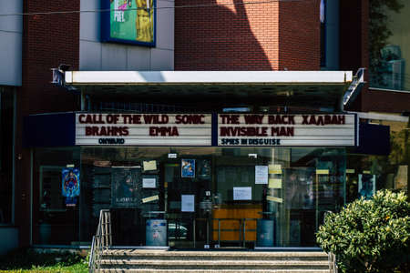 Limassol Cyprus March 16, 2020 View of some establishments closed to the public by the government because of the coronavirus epidemicのeditorial素材