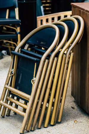 Limassol Cyprus March 16, 2020 View of some establishments closed to the public by the government because of the coronavirus epidemicのeditorial素材