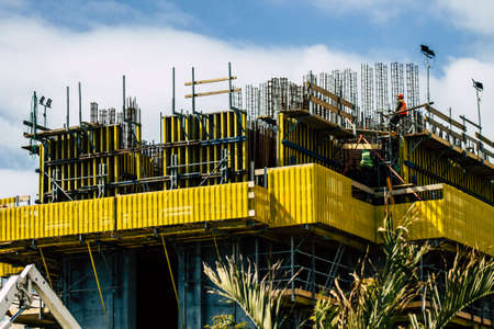 Limassol Cyprus March 16, 2020 View of a new building in construction in the city of Limassol
