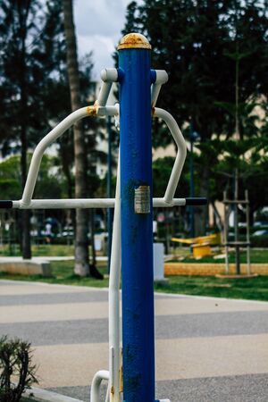 Limassol Cyprus March 20, 2020 View of public sports facilities without anyone due to the epidemic of Coronavirus in the city of Limassolの写真素材