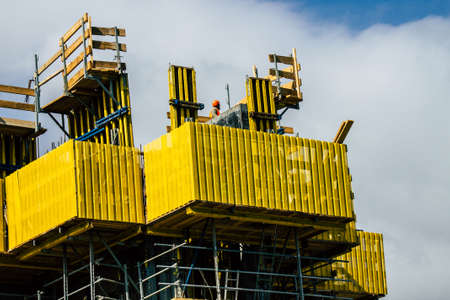 Limassol Cyprus March 16, 2020 View of a new building in construction in the city of Limassolのeditorial素材