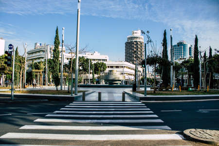 Tel Aviv Israel March 31, 2020 View of empty streets of Tel Aviv during of the quarantine of the population to prevent the spread of coronavirusのeditorial素材