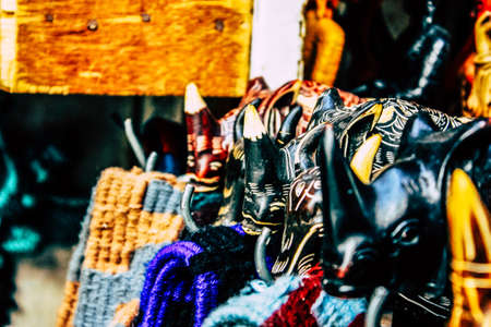 Kathmandu Nepal September 01, 2018 Closeup of decorative objects sold in the streets of Kathmanduのeditorial素材